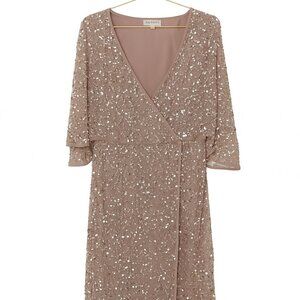 Asos Maya Deluxe Blush Sequin Dress -- Size 8